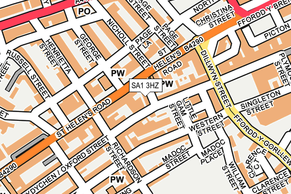 SA1 3HZ map - OS OpenMap – Local (Ordnance Survey)