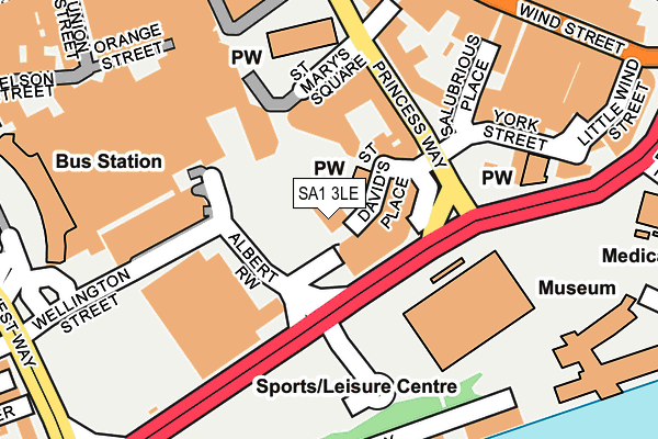 SA1 3LE map - OS OpenMap – Local (Ordnance Survey)