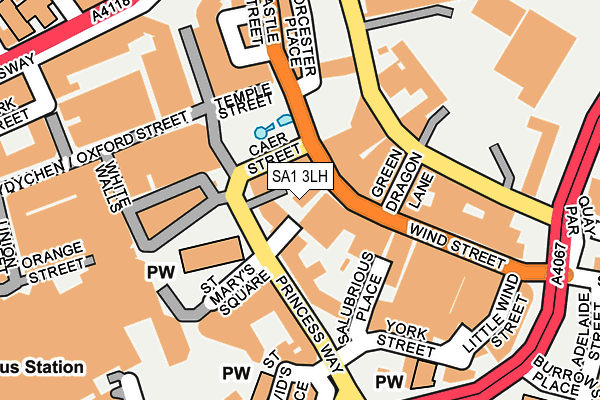 SA1 3LH map - OS OpenMap – Local (Ordnance Survey)