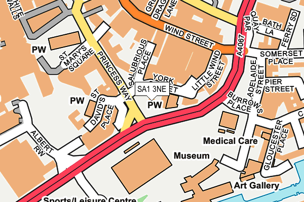 SA1 3NE map - OS OpenMap – Local (Ordnance Survey)