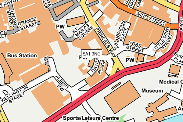 SA1 3NG map - OS OpenMap – Local (Ordnance Survey)