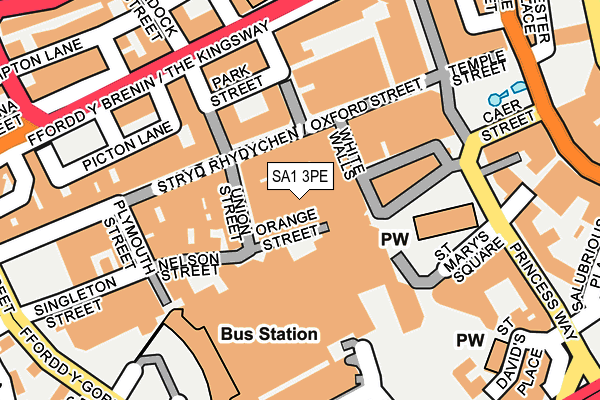 SA1 3PE map - OS OpenMap – Local (Ordnance Survey)