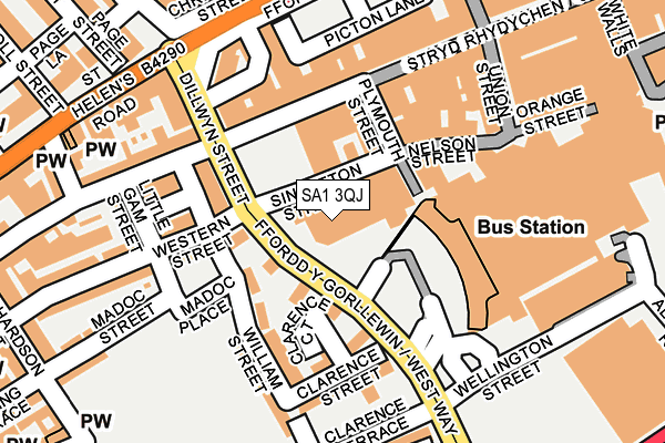 SA1 3QJ map - OS OpenMap – Local (Ordnance Survey)
