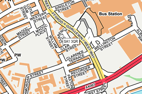 SA1 3QR map - OS OpenMap – Local (Ordnance Survey)