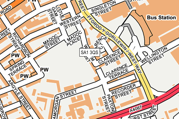 SA1 3QS map - OS OpenMap – Local (Ordnance Survey)