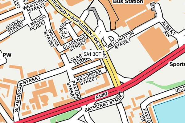 SA1 3QT map - OS OpenMap – Local (Ordnance Survey)