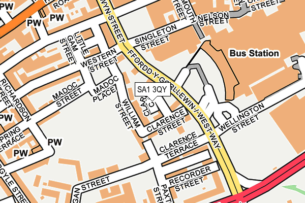 SA1 3QY map - OS OpenMap – Local (Ordnance Survey)