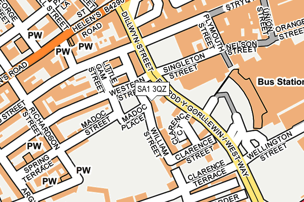 SA1 3QZ map - OS OpenMap – Local (Ordnance Survey)