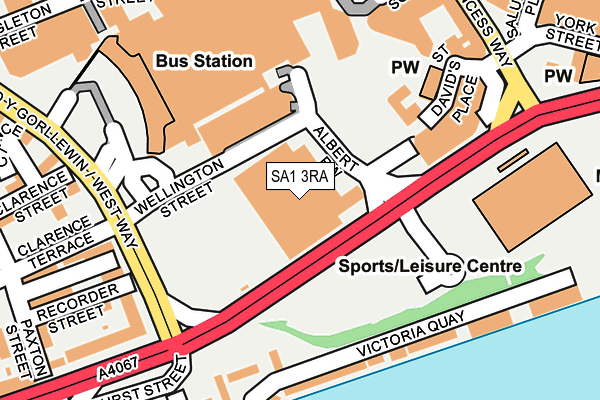 SA1 3RA map - OS OpenMap – Local (Ordnance Survey)