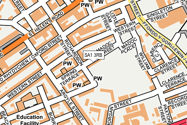 SA1 3RB map - OS OpenMap – Local (Ordnance Survey)