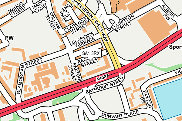 SA1 3RX map - OS OpenMap – Local (Ordnance Survey)