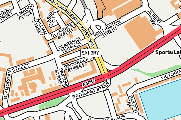 SA1 3RY map - OS OpenMap – Local (Ordnance Survey)