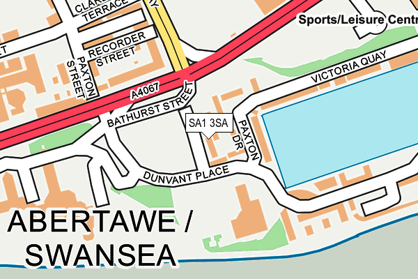 SA1 3SA map - OS OpenMap – Local (Ordnance Survey)