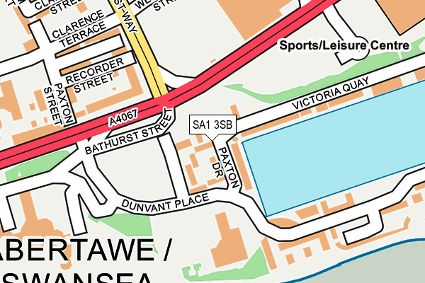 SA1 3SB map - OS OpenMap – Local (Ordnance Survey)