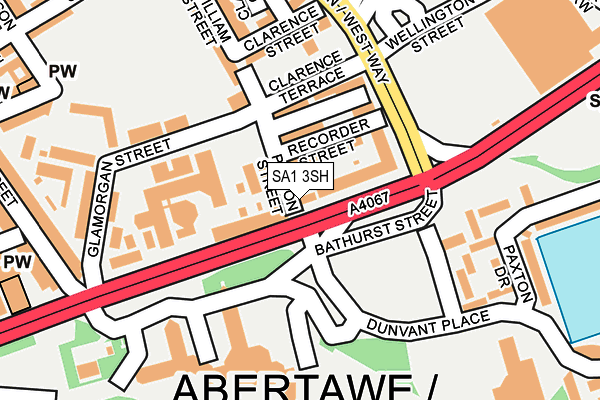 SA1 3SH map - OS OpenMap – Local (Ordnance Survey)