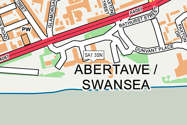 SA1 3SN map - OS OpenMap – Local (Ordnance Survey)