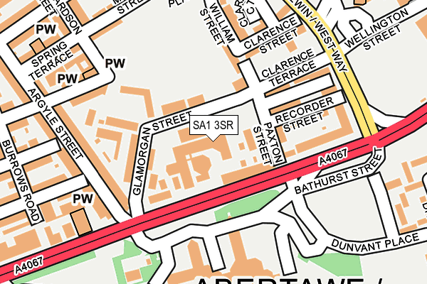 SA1 3SR map - OS OpenMap – Local (Ordnance Survey)