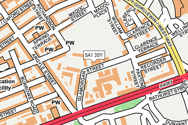 SA1 3SY map - OS OpenMap – Local (Ordnance Survey)