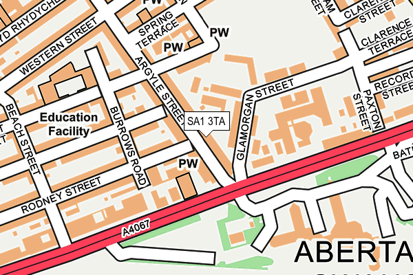 SA1 3TA map - OS OpenMap – Local (Ordnance Survey)