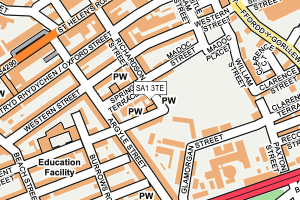 SA1 3TE map - OS OpenMap – Local (Ordnance Survey)
