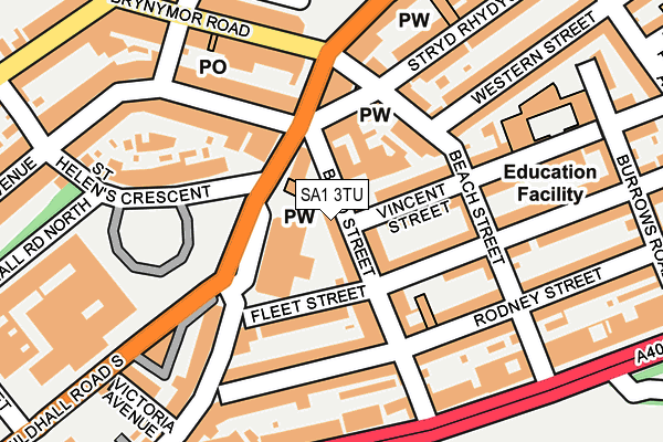 SA1 3TU map - OS OpenMap – Local (Ordnance Survey)