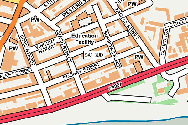 SA1 3UD map - OS OpenMap – Local (Ordnance Survey)