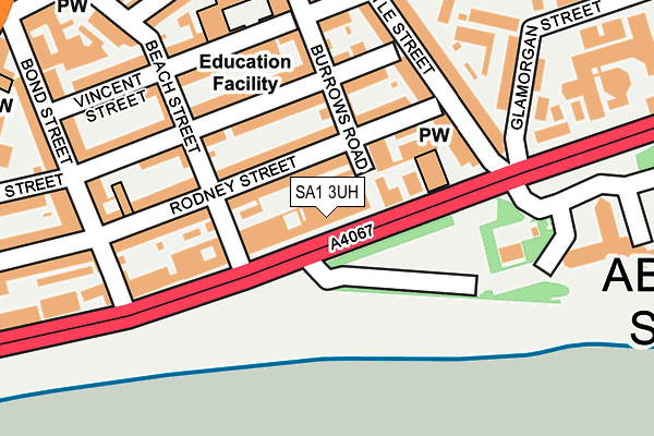 SA1 3UH map - OS OpenMap – Local (Ordnance Survey)