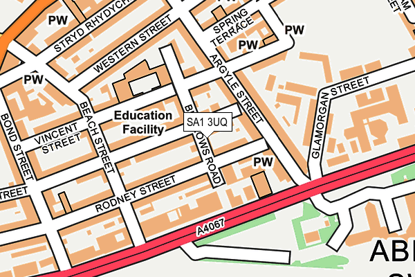 SA1 3UQ map - OS OpenMap – Local (Ordnance Survey)