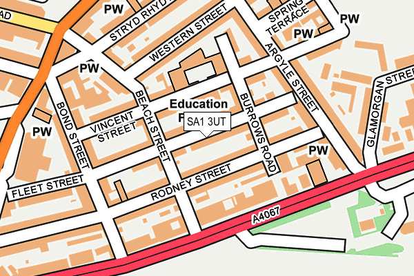 SA1 3UT map - OS OpenMap – Local (Ordnance Survey)