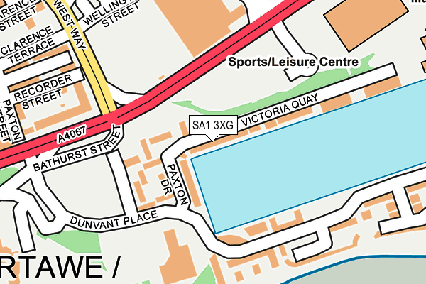 SA1 3XG map - OS OpenMap – Local (Ordnance Survey)