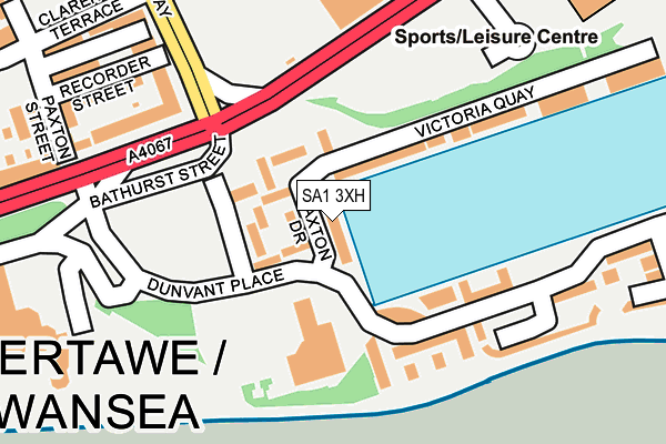 SA1 3XH map - OS OpenMap – Local (Ordnance Survey)