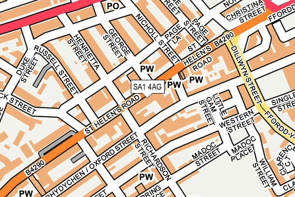 SA1 4AG map - OS OpenMap – Local (Ordnance Survey)