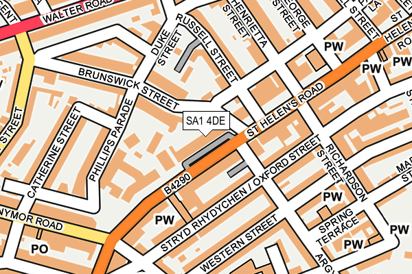 SA1 4DE map - OS OpenMap – Local (Ordnance Survey)