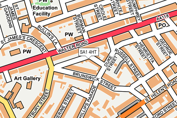 SA1 4HT map - OS OpenMap – Local (Ordnance Survey)