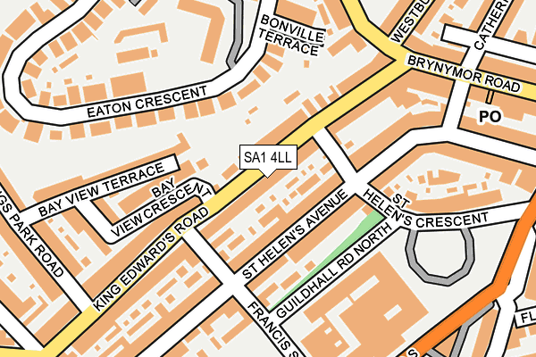 SA1 4LL map - OS OpenMap – Local (Ordnance Survey)