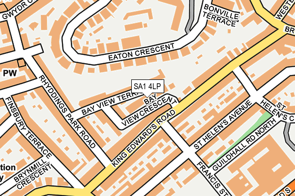 SA1 4LP map - OS OpenMap – Local (Ordnance Survey)