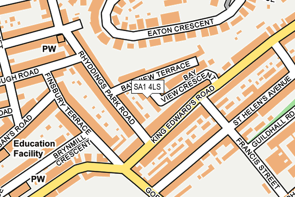 SA1 4LS map - OS OpenMap – Local (Ordnance Survey)
