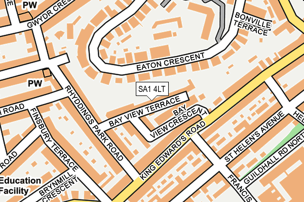 SA1 4LT map - OS OpenMap – Local (Ordnance Survey)