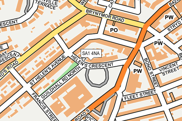 SA1 4NA map - OS OpenMap – Local (Ordnance Survey)