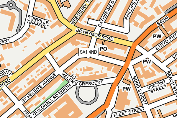 SA1 4ND map - OS OpenMap – Local (Ordnance Survey)