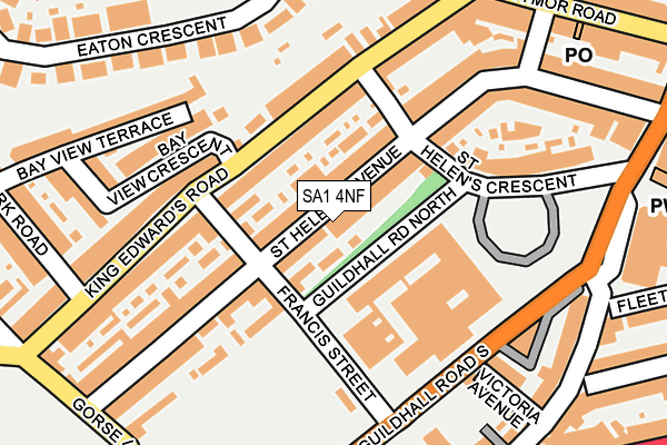 SA1 4NF map - OS OpenMap – Local (Ordnance Survey)