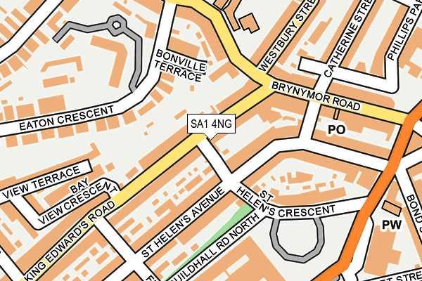 SA1 4NG map - OS OpenMap – Local (Ordnance Survey)
