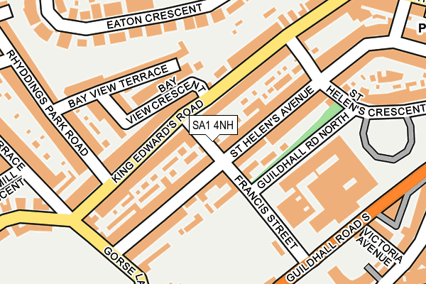 SA1 4NH map - OS OpenMap – Local (Ordnance Survey)