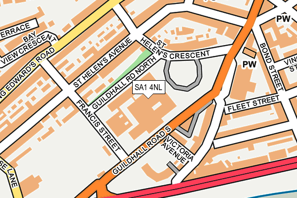 SA1 4NL map - OS OpenMap – Local (Ordnance Survey)