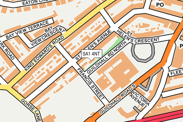 SA1 4NT map - OS OpenMap – Local (Ordnance Survey)