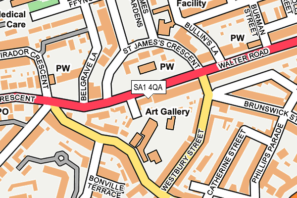 SA1 4QA map - OS OpenMap – Local (Ordnance Survey)