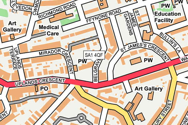 SA1 4QF map - OS OpenMap – Local (Ordnance Survey)