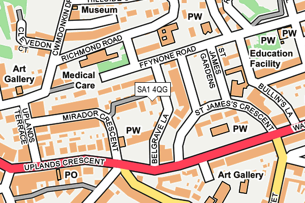 SA1 4QG map - OS OpenMap – Local (Ordnance Survey)