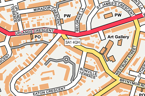 SA1 4QH map - OS OpenMap – Local (Ordnance Survey)