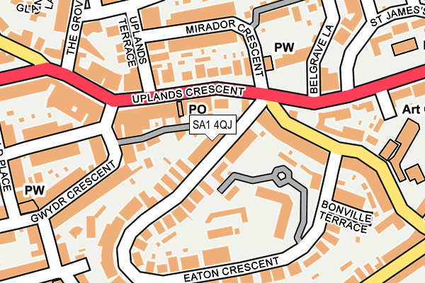 SA1 4QJ map - OS OpenMap – Local (Ordnance Survey)